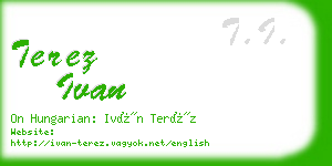 terez ivan business card